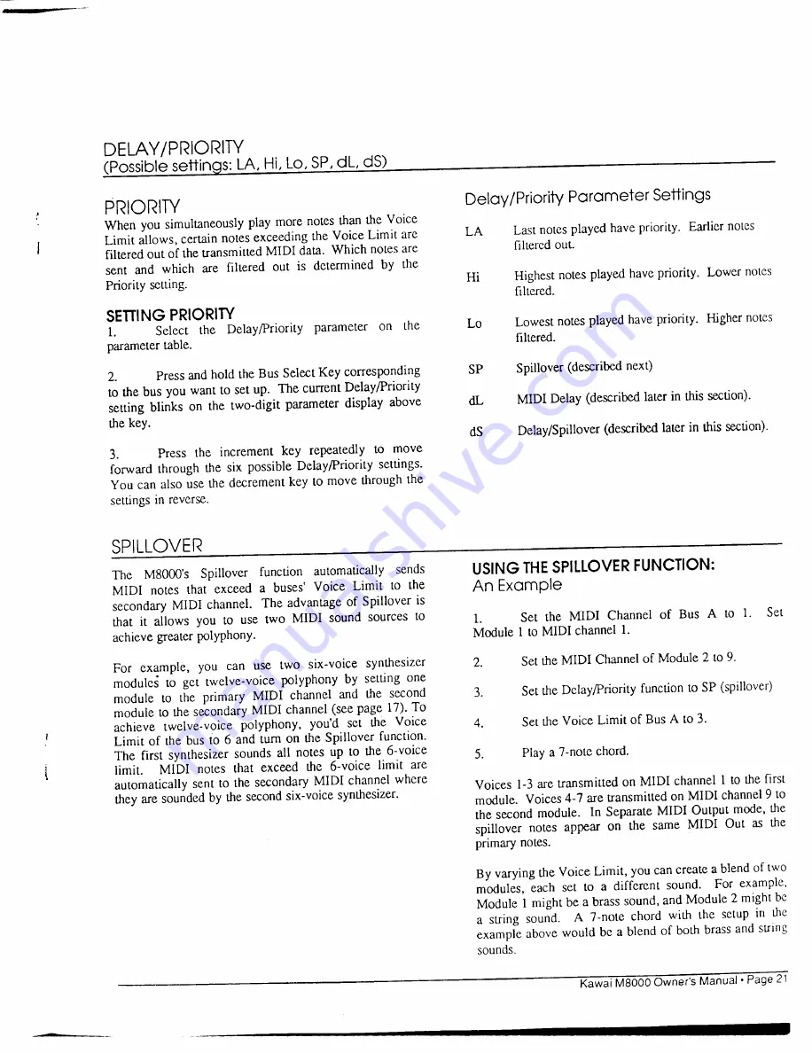 Kawai M8000 Owner'S Manual Download Page 23