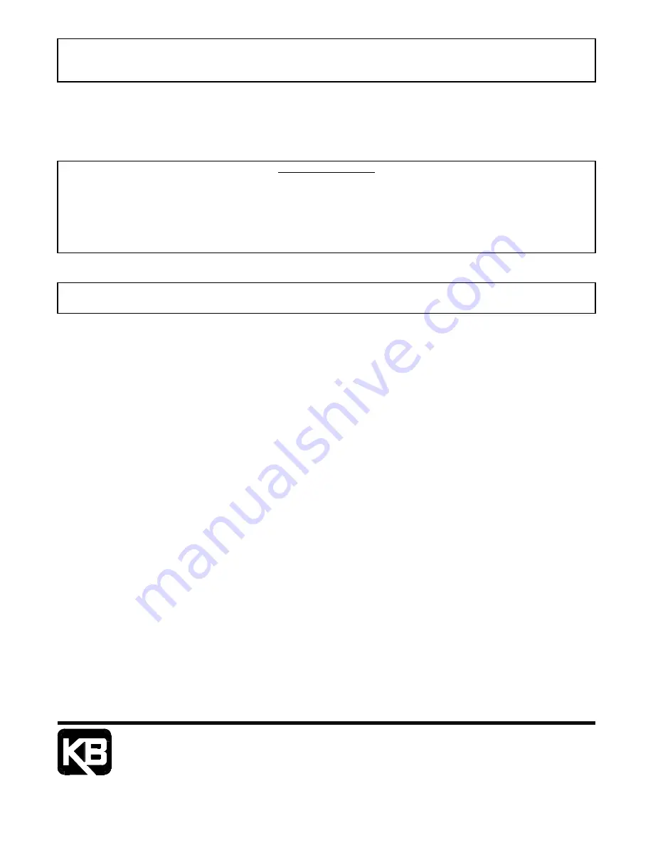 KB Electronics KBAC-217 Installation And Operation Manual Download Page 24