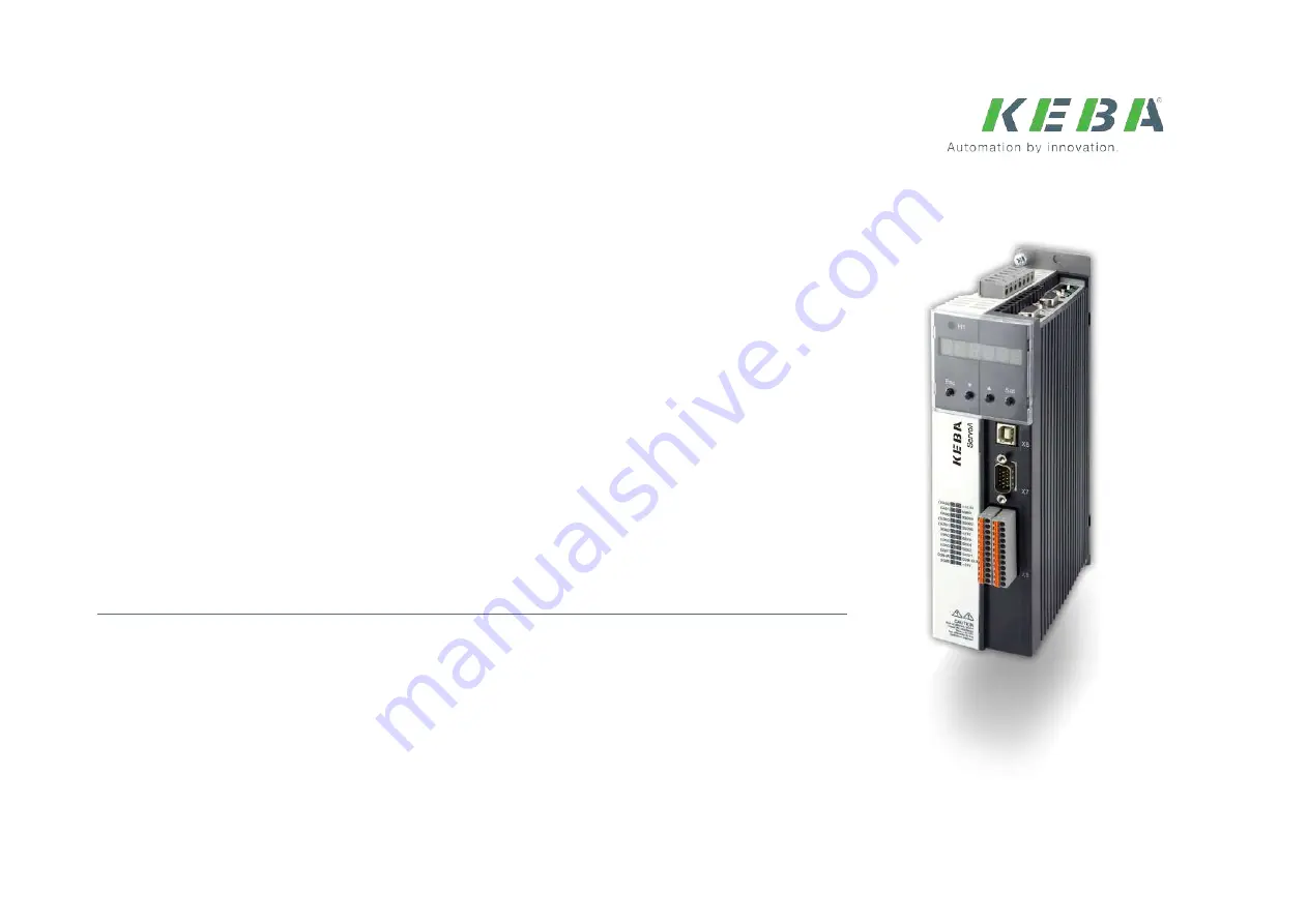 Keba ServoA SA52.0100 Operation Manual Download Page 1