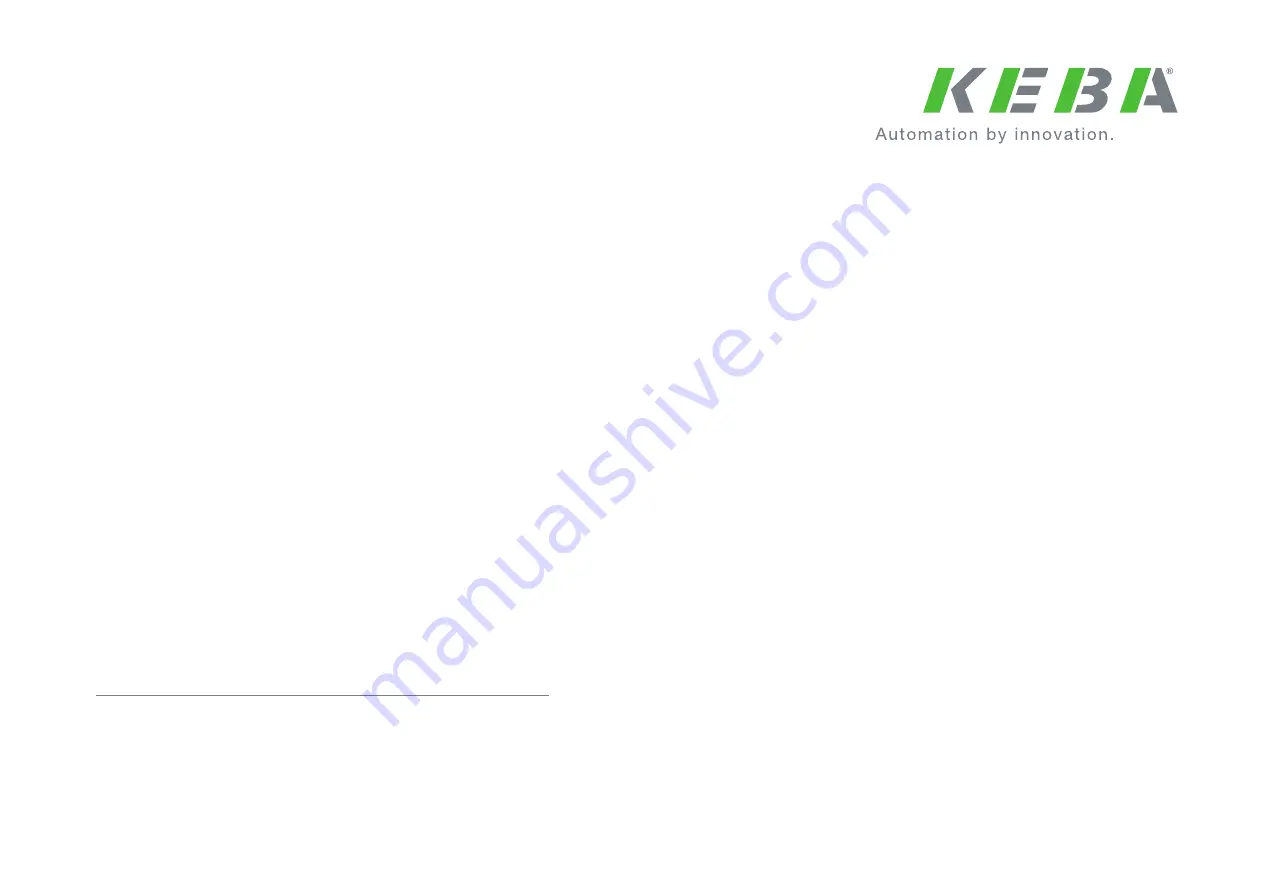 Keba ServoOne junior User Manual Download Page 1