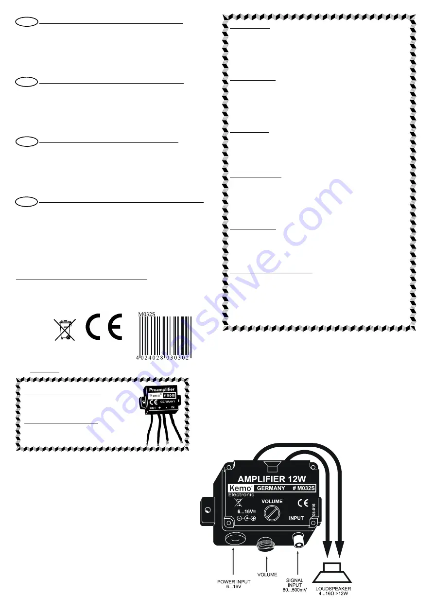 Kemo Electronic M032S Скачать руководство пользователя страница 1