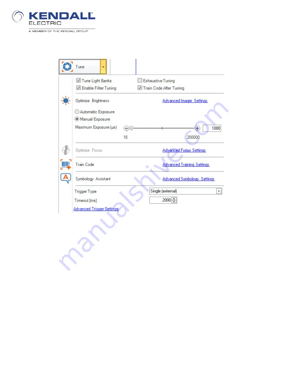 kENDALL Electric Cognex DataMan 260 Manual Download Page 16