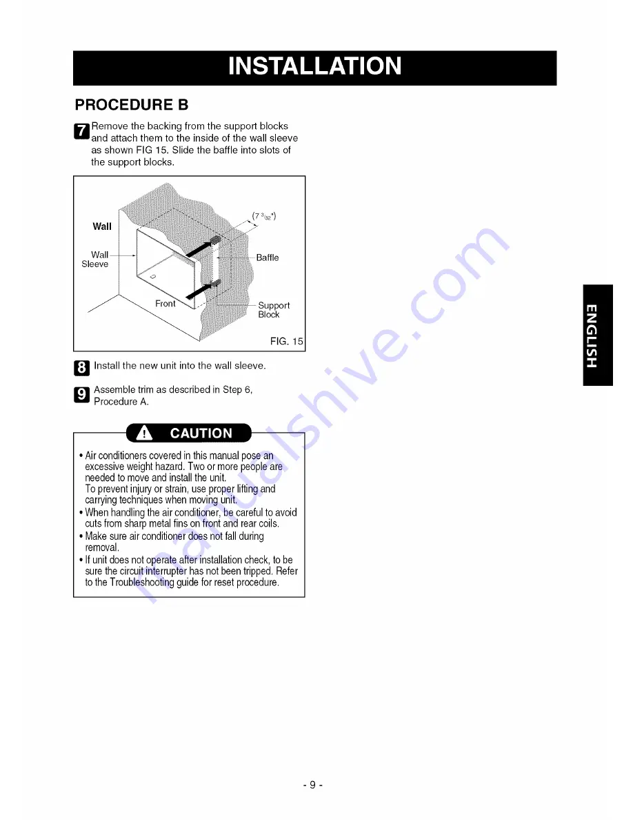 Kenmore 000 BTU Multi-Room Air Conditioner Скачать руководство пользователя страница 9