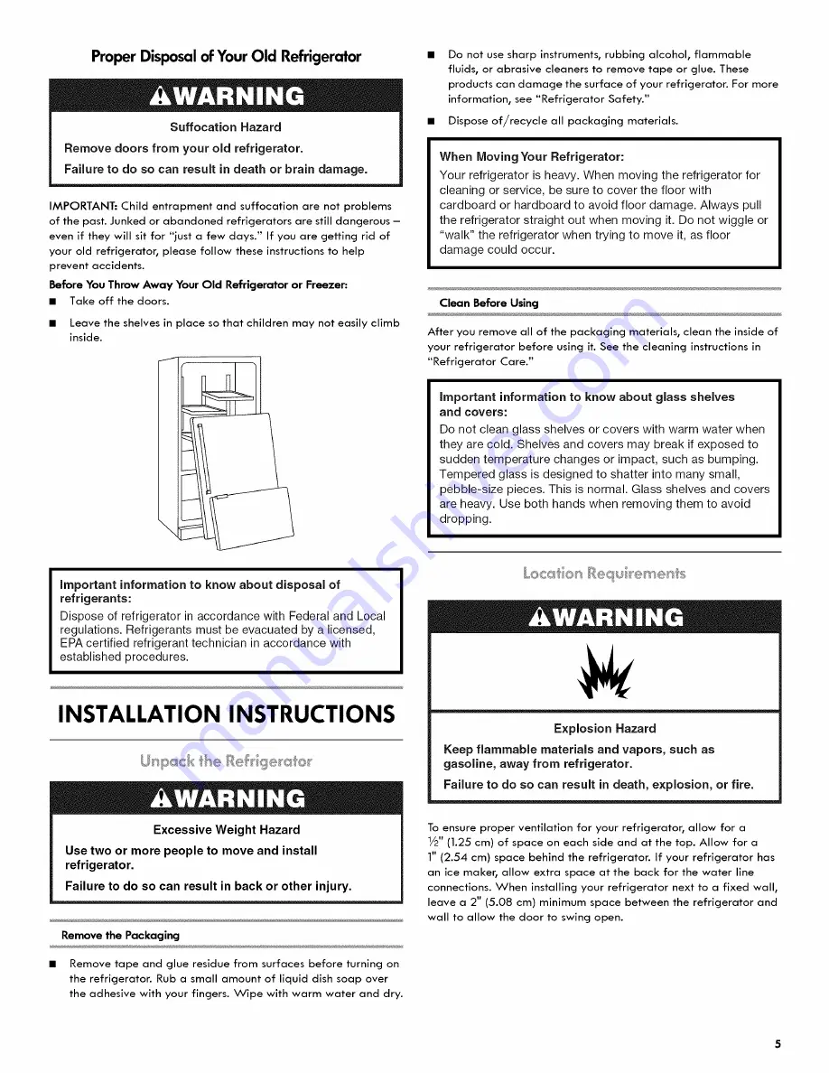 Kenmore 106.4673 Series Use & Care Manual Download Page 5