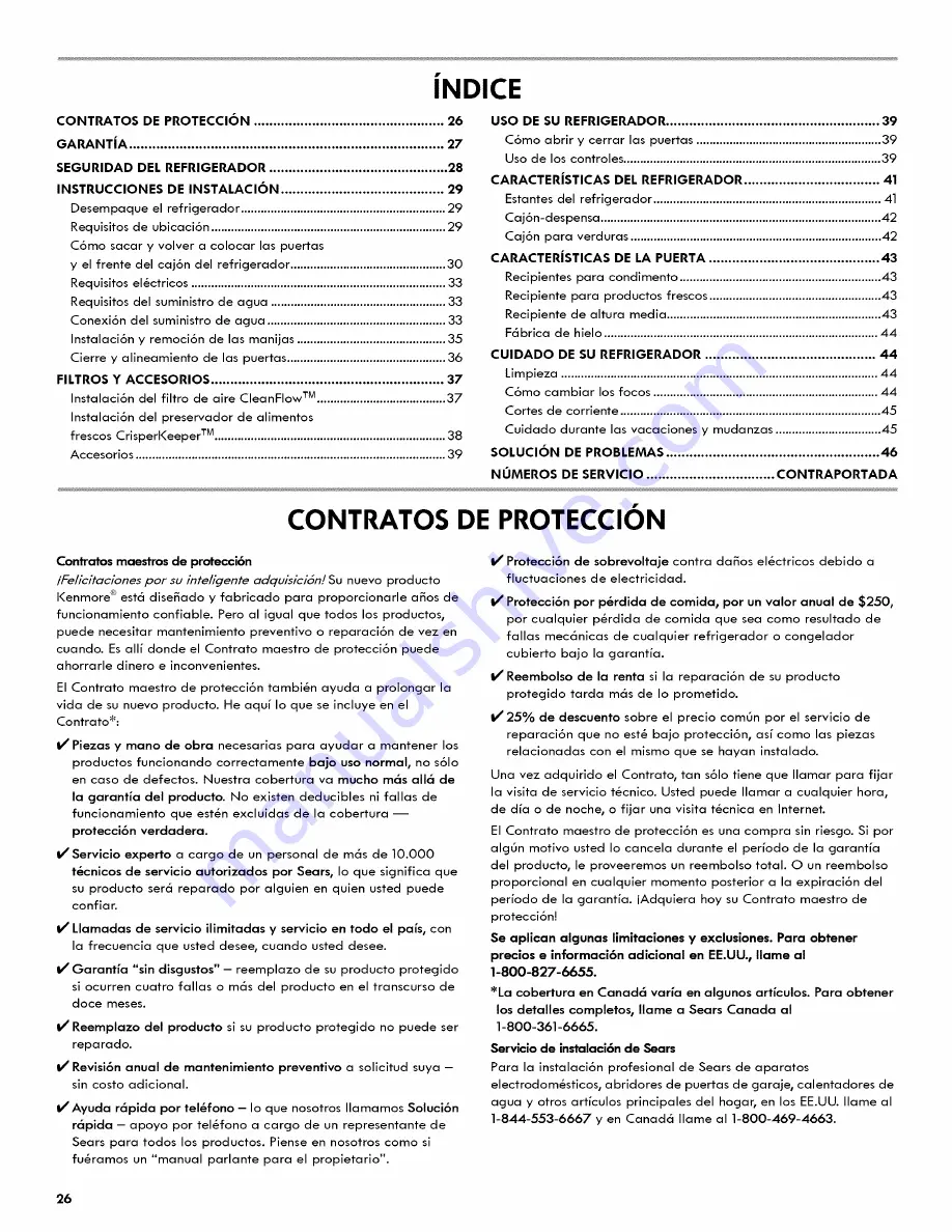 Kenmore 106.4673 Series Use & Care Manual Download Page 26