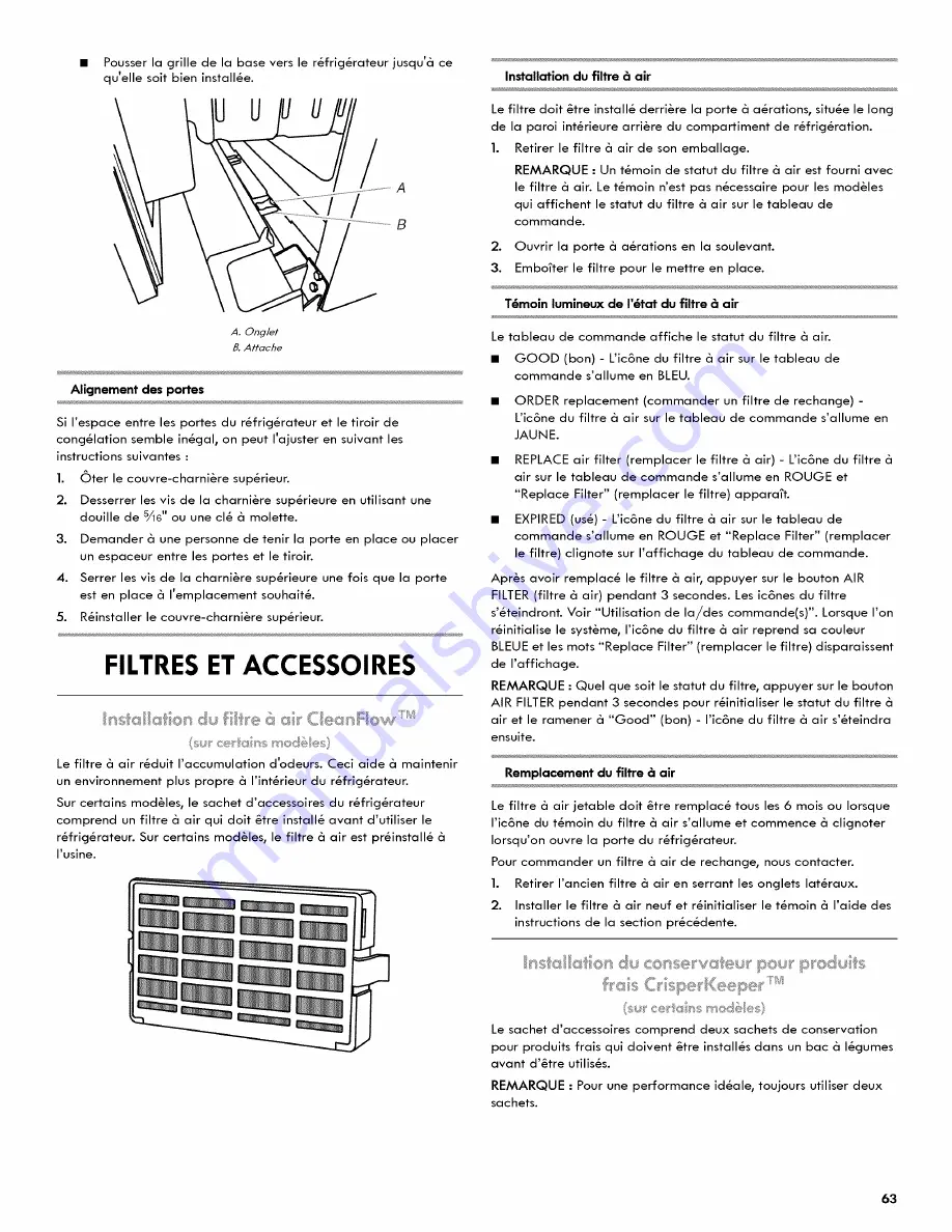 Kenmore 106.4673 Series Скачать руководство пользователя страница 63