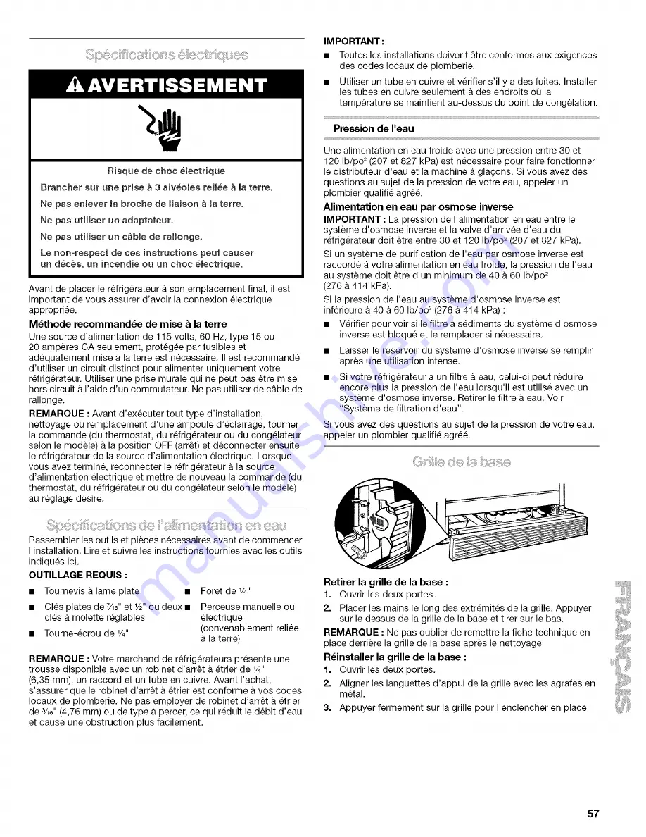 Kenmore 106.57022601 Use & Care Manual Download Page 57