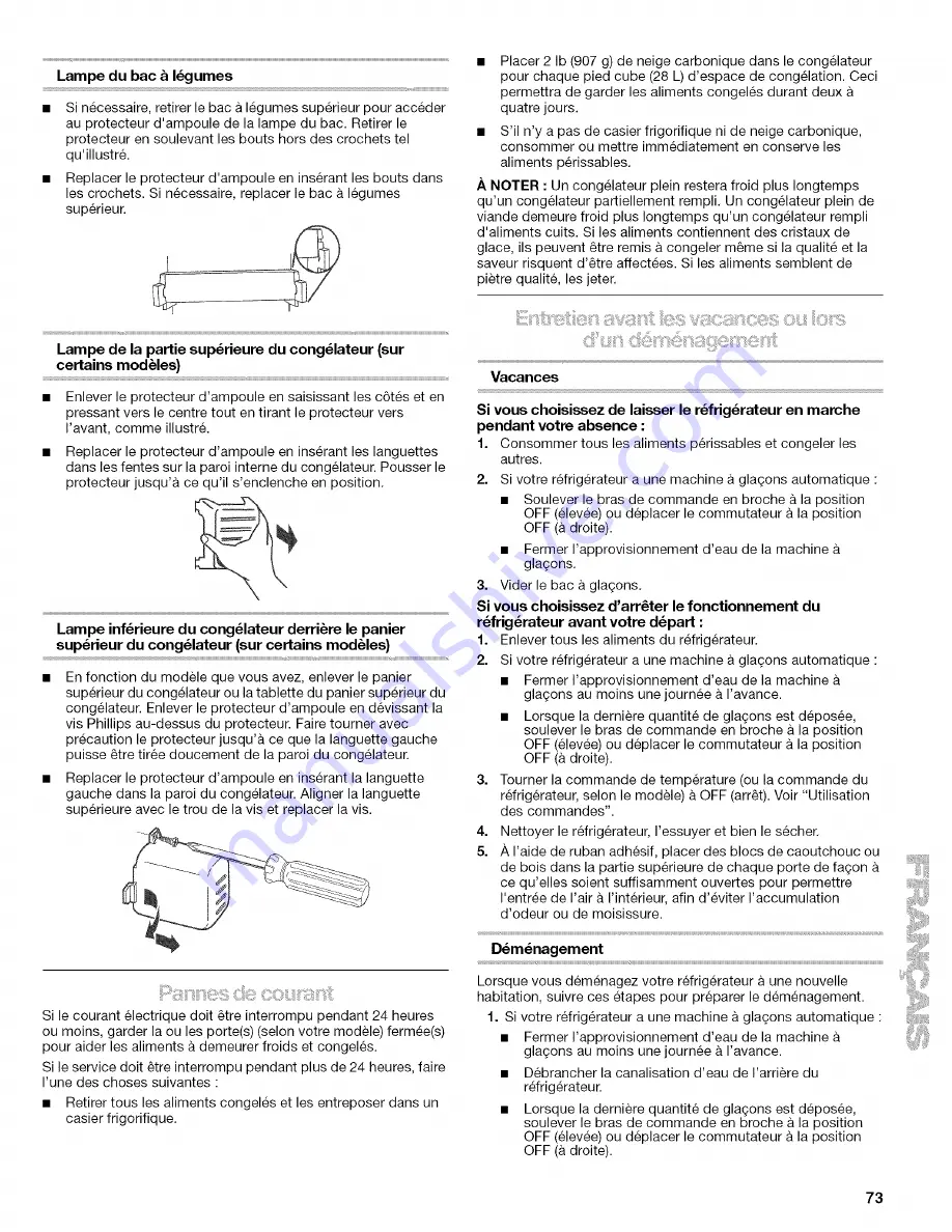 Kenmore 106.57022601 Use & Care Manual Download Page 73