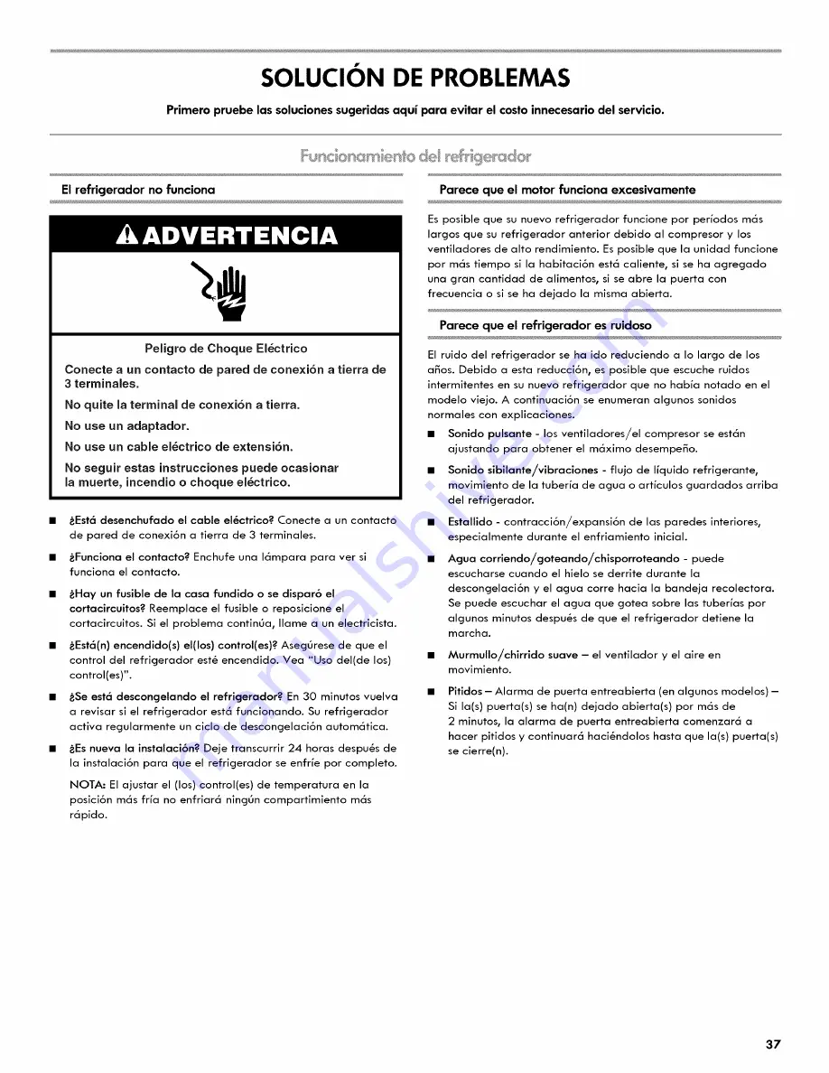 Kenmore 106.6093 Series Use & Care Manual Download Page 37