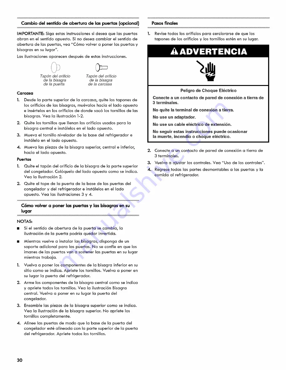 Kenmore 106.86392310 Use & Care Manual Download Page 30