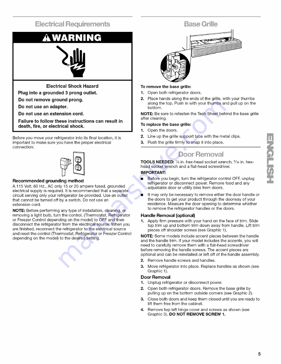 Kenmore 10648062893 Use & Care Manual Download Page 5