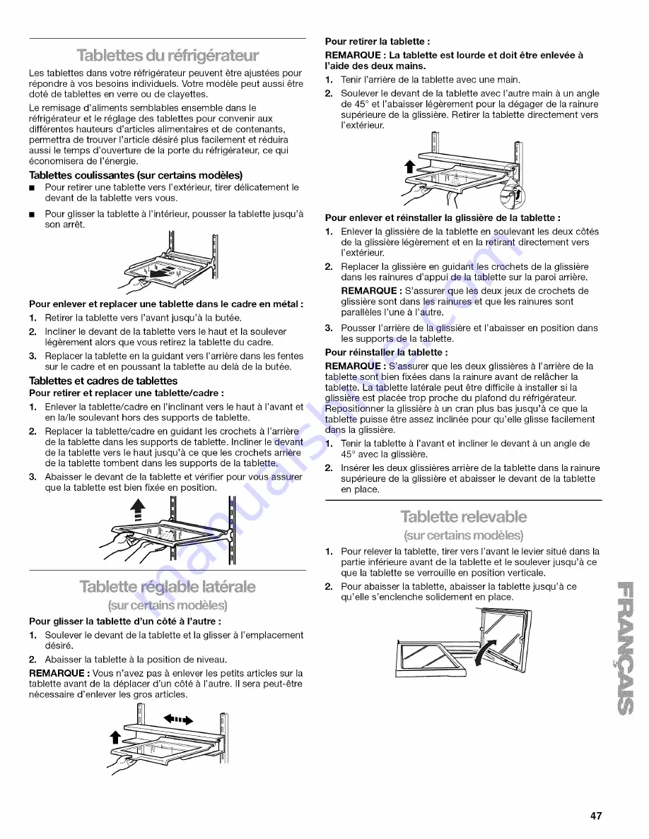 Kenmore 10648062893 Use & Care Manual Download Page 47