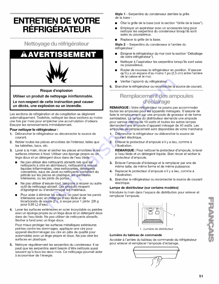 Kenmore 10648062893 Use & Care Manual Download Page 51