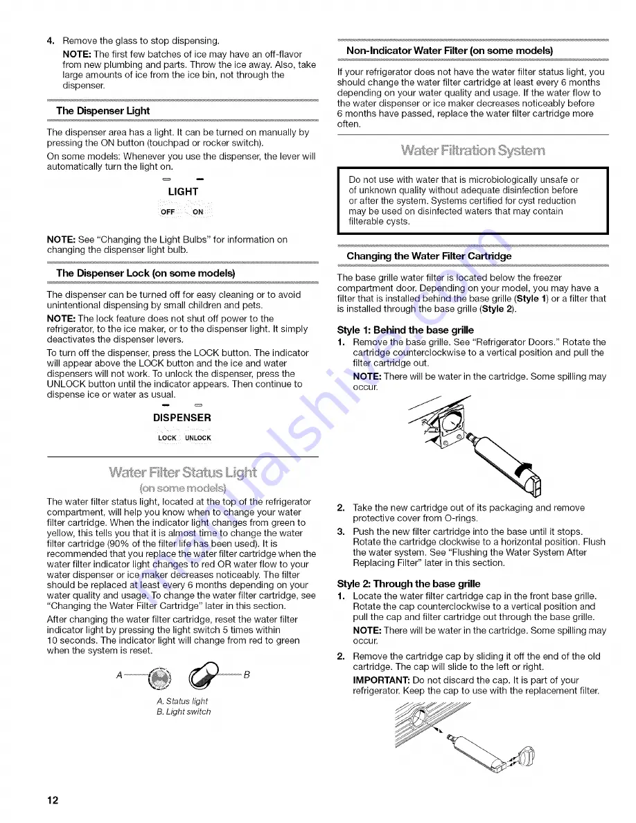 Kenmore 10657202602 Use & Care Manual Download Page 12