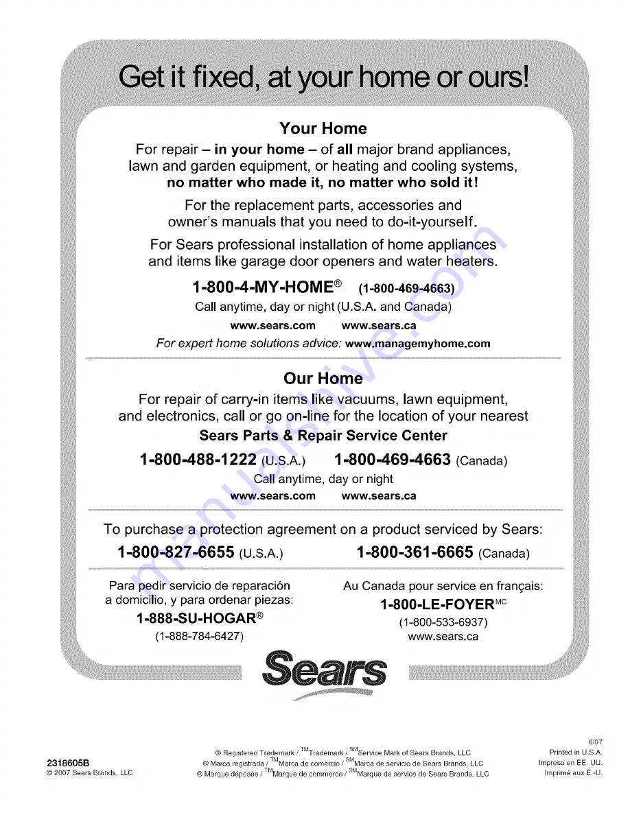 Kenmore 10657202602 Use & Care Manual Download Page 76