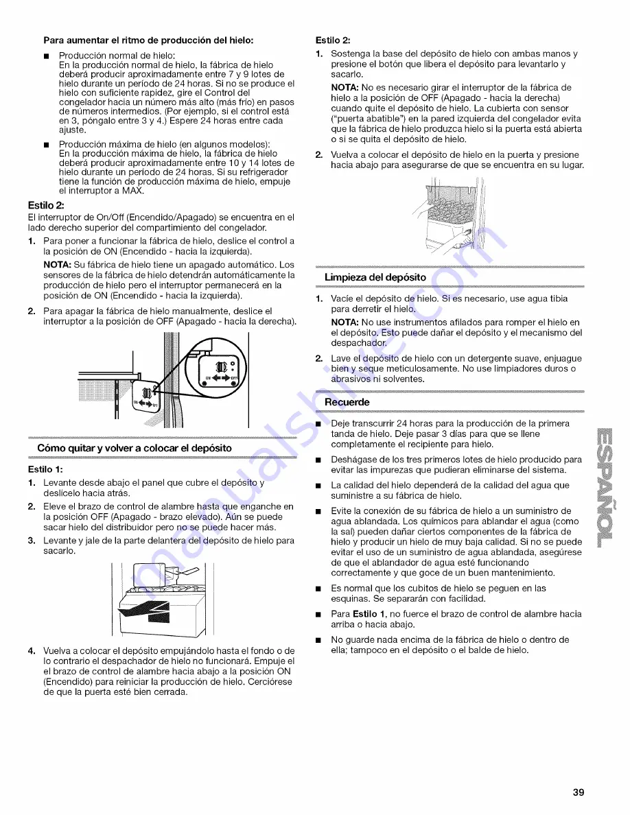 Kenmore 10658143802 Скачать руководство пользователя страница 39