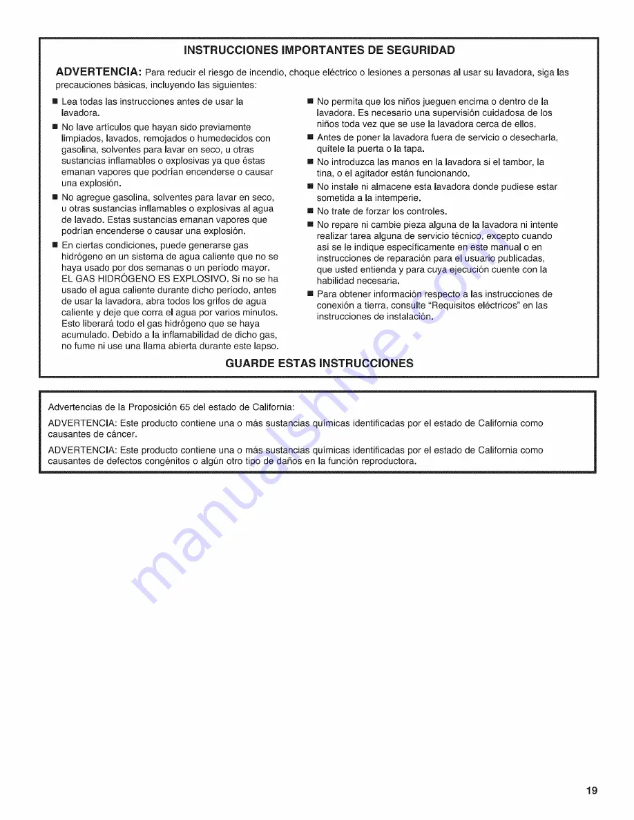 Kenmore 110.2233 series Use & Care Manual Download Page 19