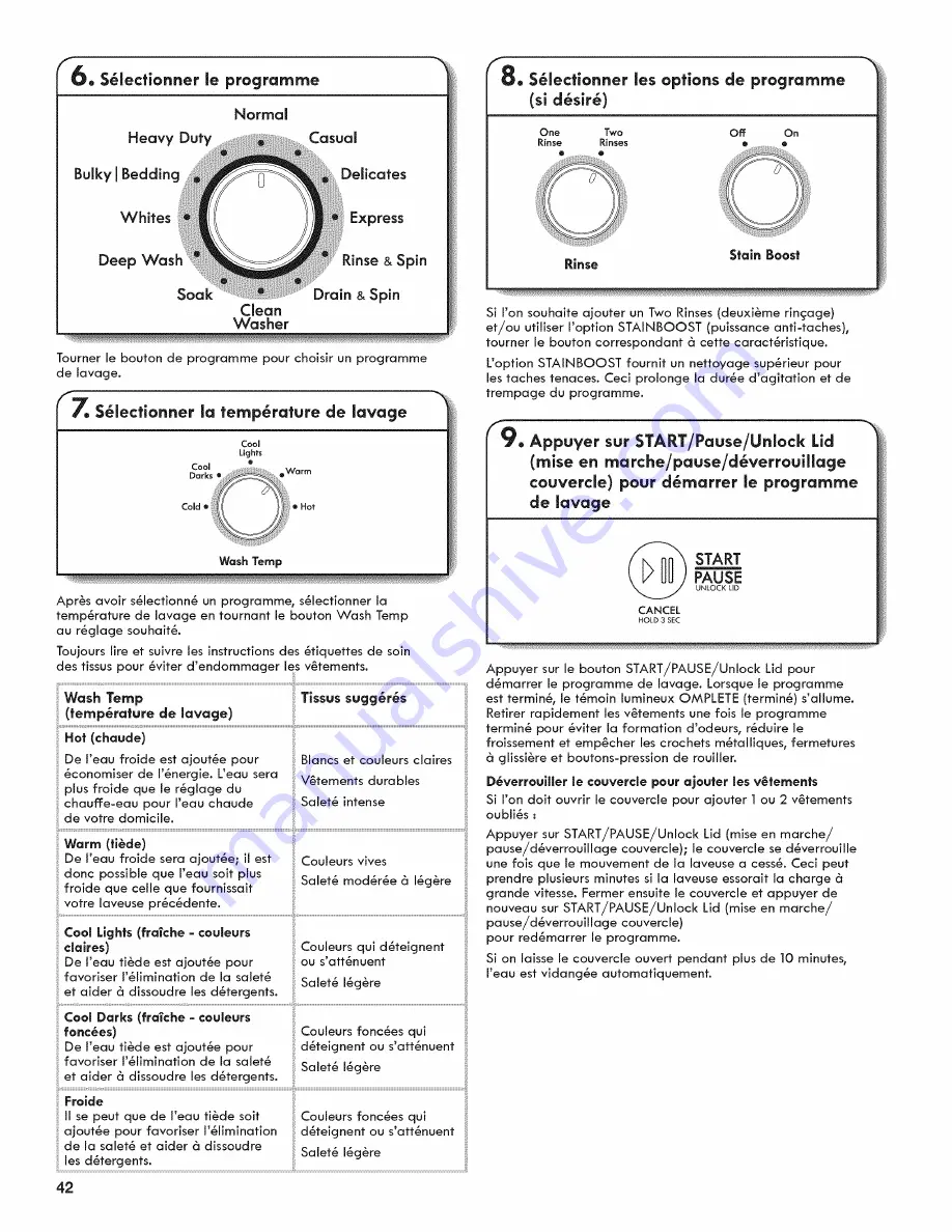 Kenmore 110.25132410 Use & Care Manual Download Page 42