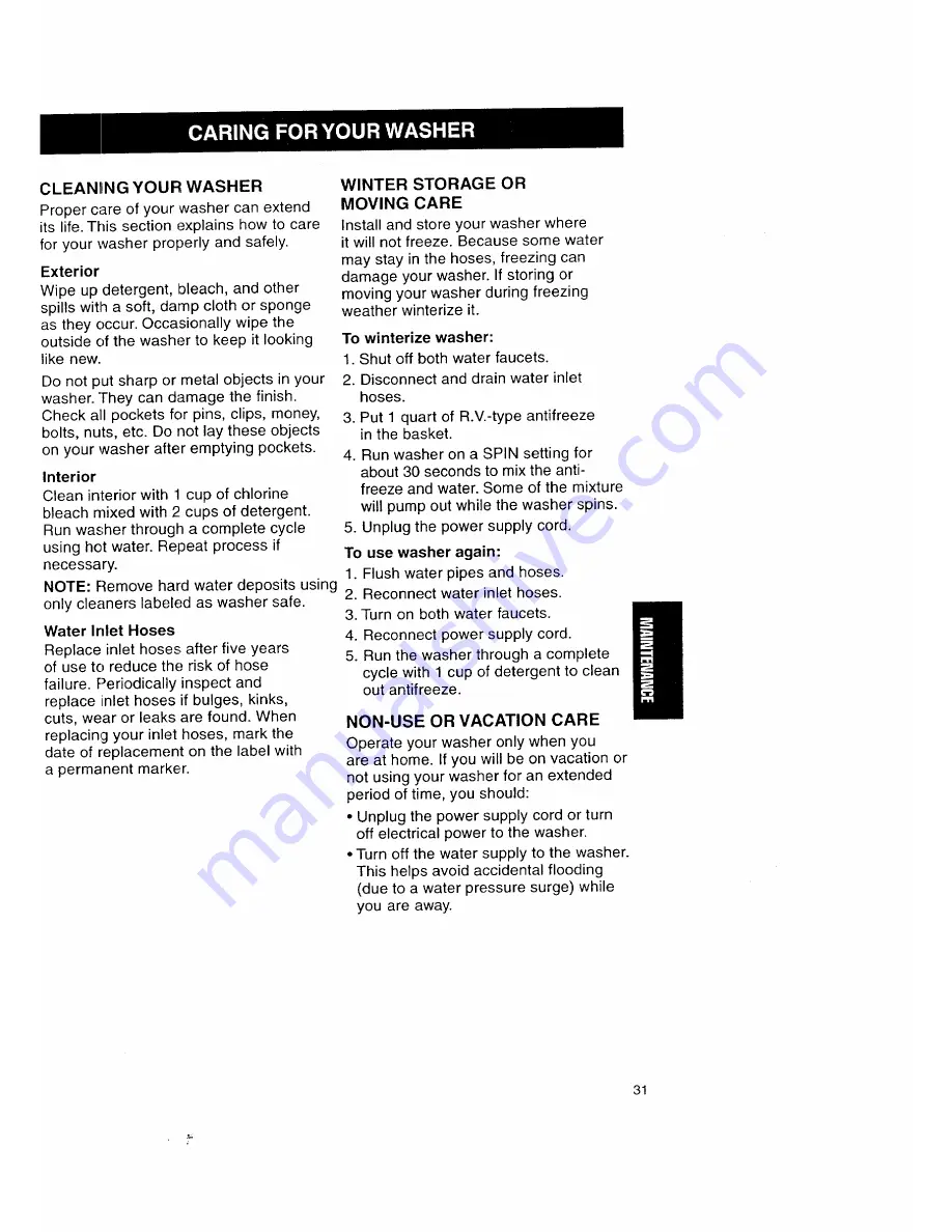 Kenmore 110.26912691 Owner'S Manual And Installation Instructions Download Page 31