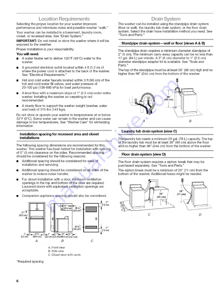 Kenmore 110.28032701 Скачать руководство пользователя страница 6