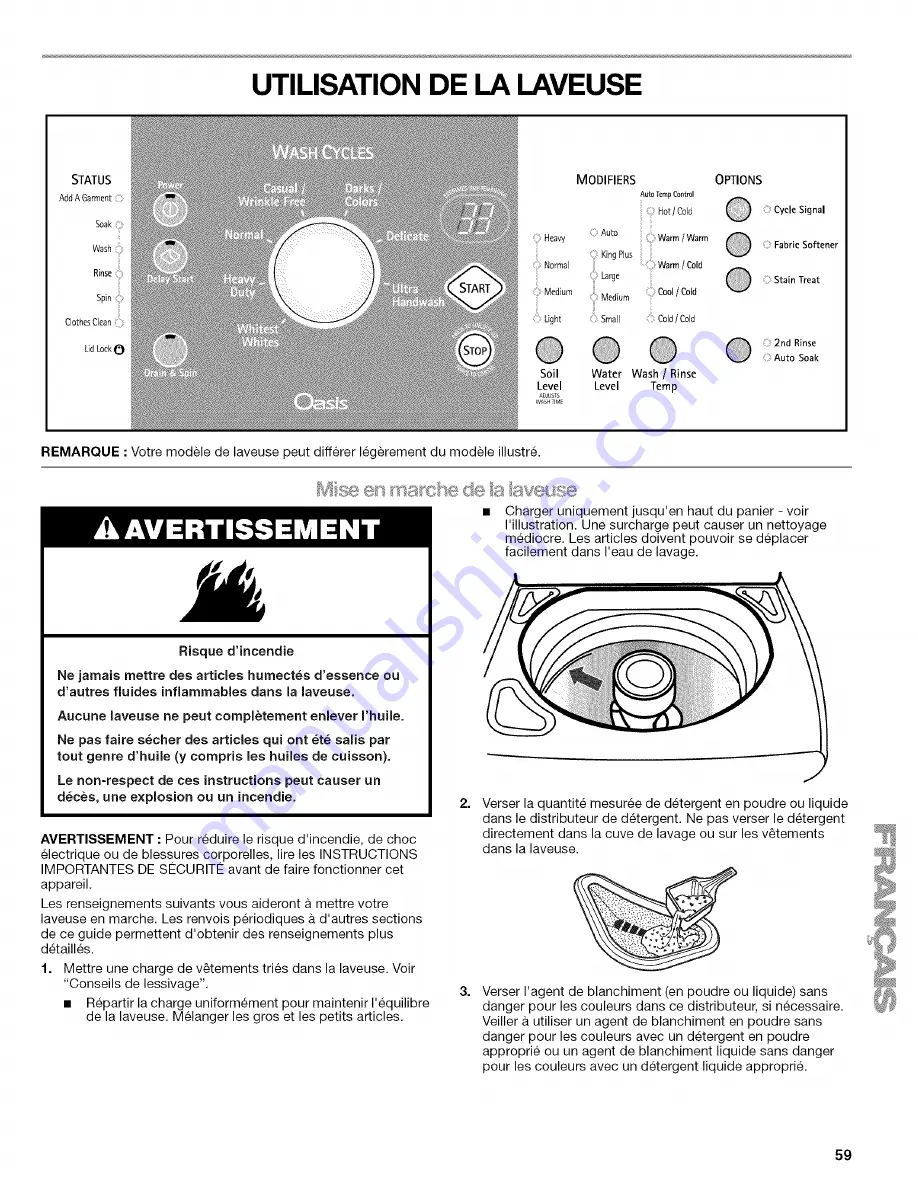 Kenmore 110.28032701 Скачать руководство пользователя страница 59