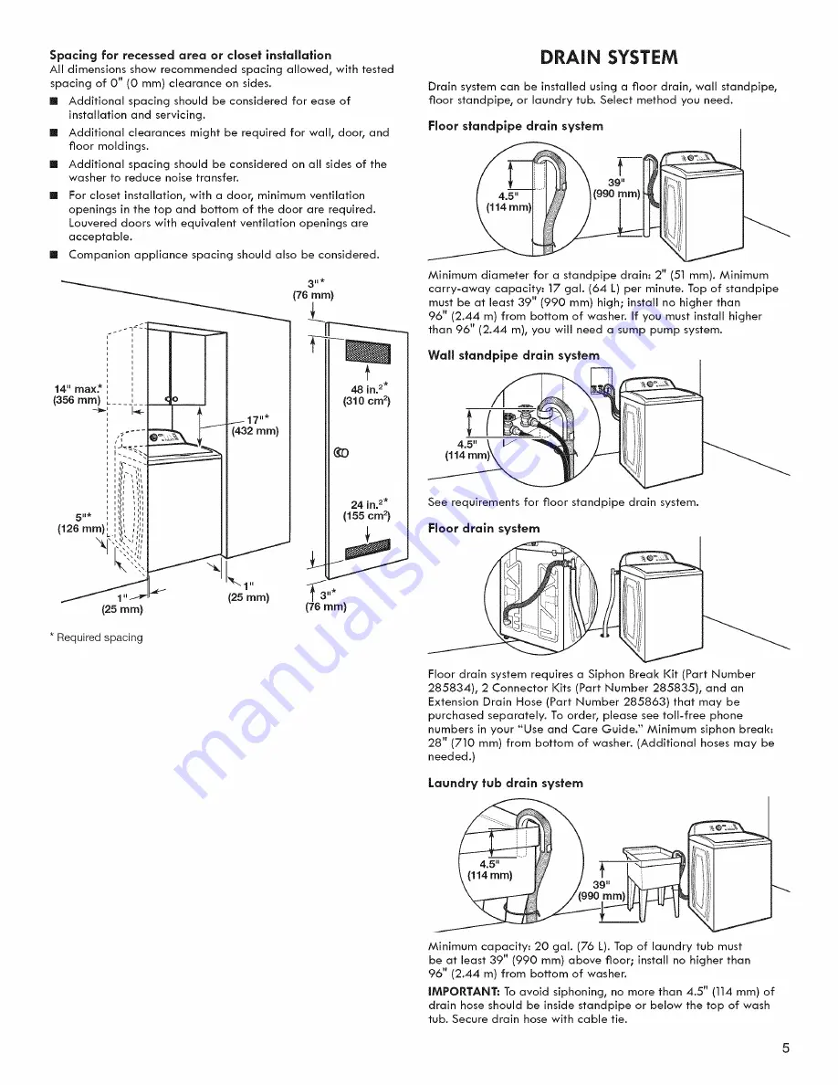 Kenmore 110.28102310 Скачать руководство пользователя страница 5