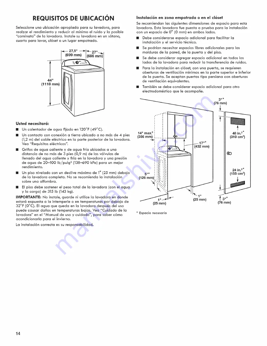 Kenmore 110.28102310 Installation Instructions Manual Download Page 14