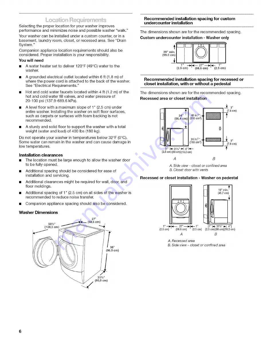 Kenmore 110.4587 Скачать руководство пользователя страница 6