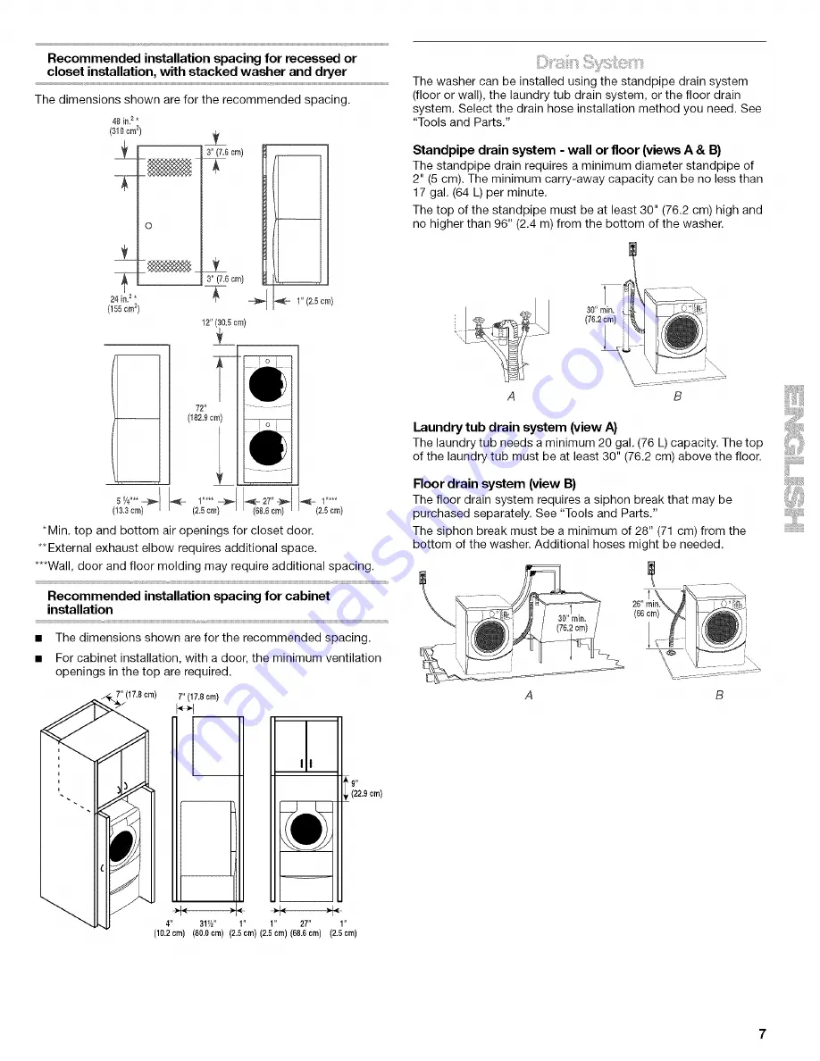 Kenmore 110.4646 Owner'S Manual And Installation Instructions Download Page 7