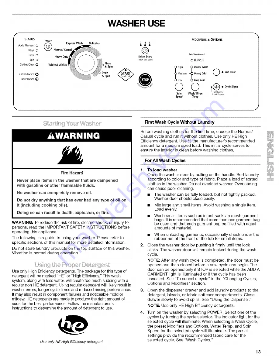 Kenmore 110.4646 Owner'S Manual And Installation Instructions Download Page 13