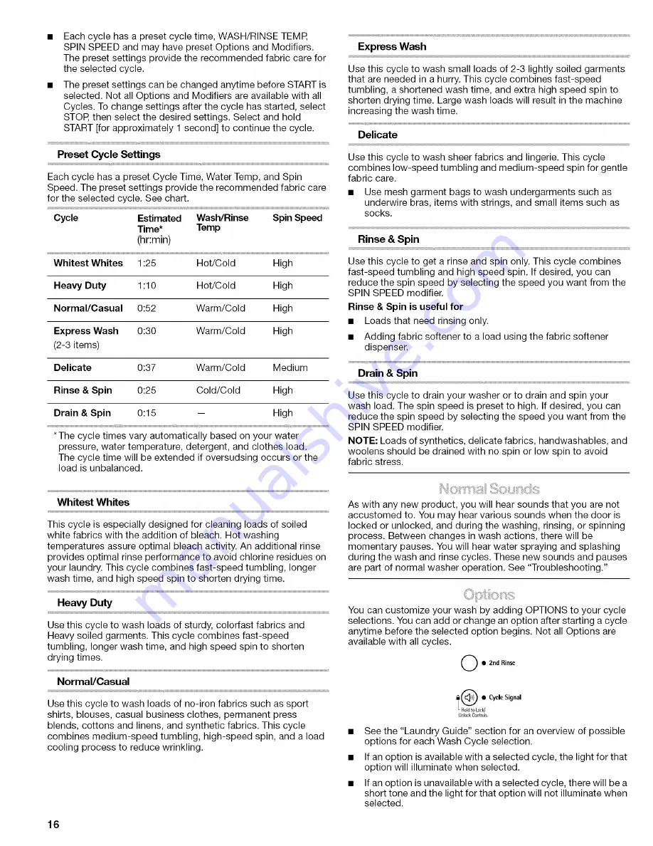 Kenmore 110.4646 Owner'S Manual And Installation Instructions Download Page 16