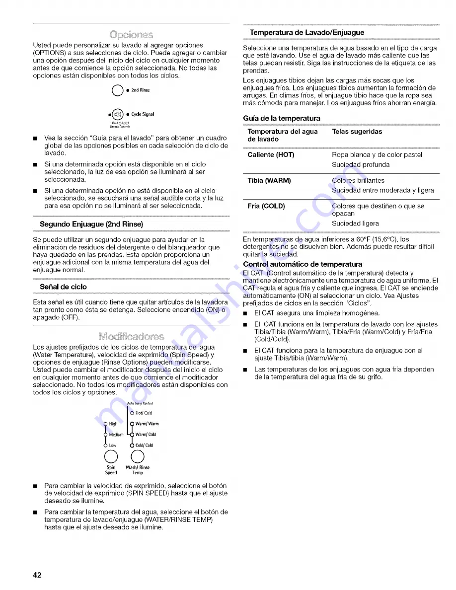 Kenmore 110.4646 Owner'S Manual And Installation Instructions Download Page 42