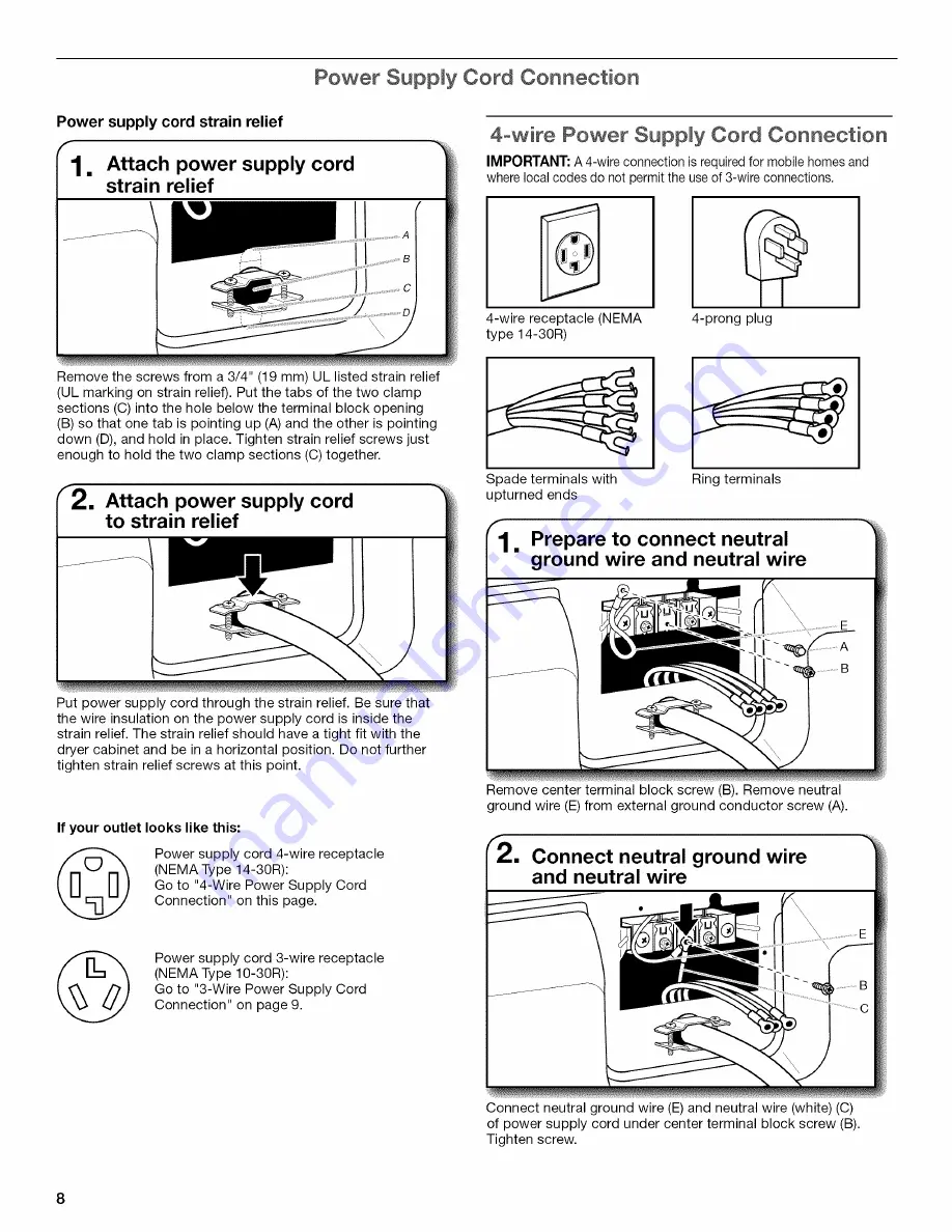 Kenmore 110.60022010 Installation Instructions Manual Download Page 8