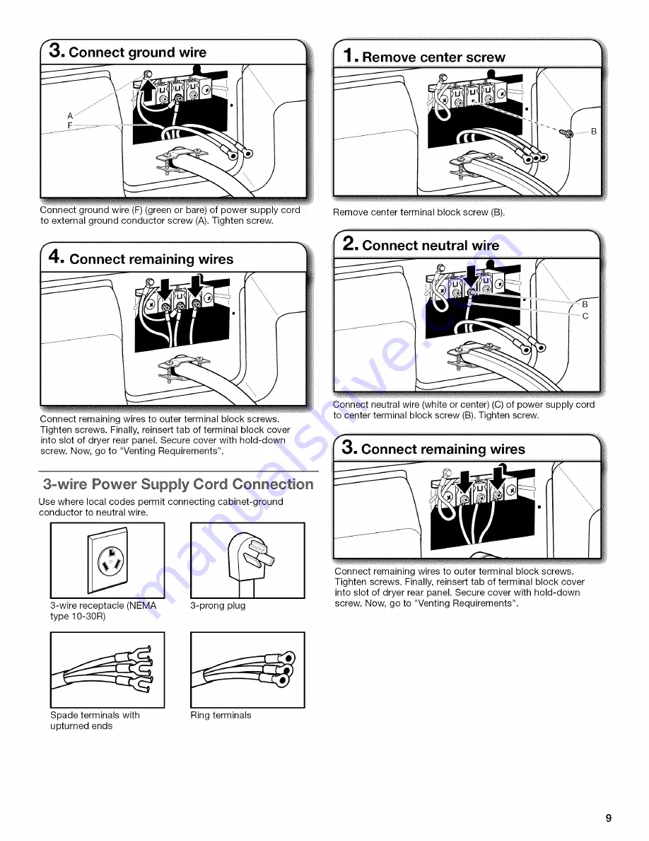 Kenmore 110.60022010 Installation Instructions Manual Download Page 9