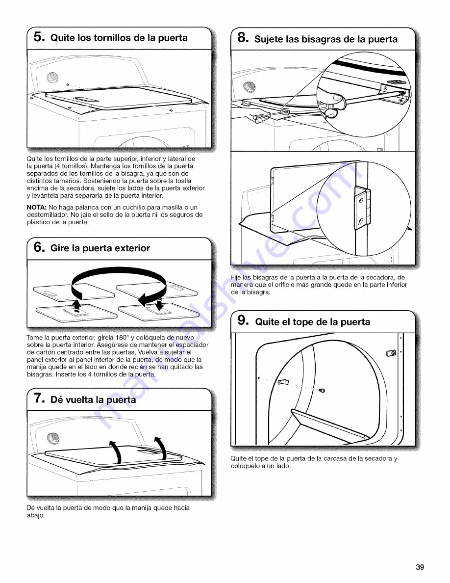 Kenmore 110.60022010 Installation Instructions Manual Download Page 39