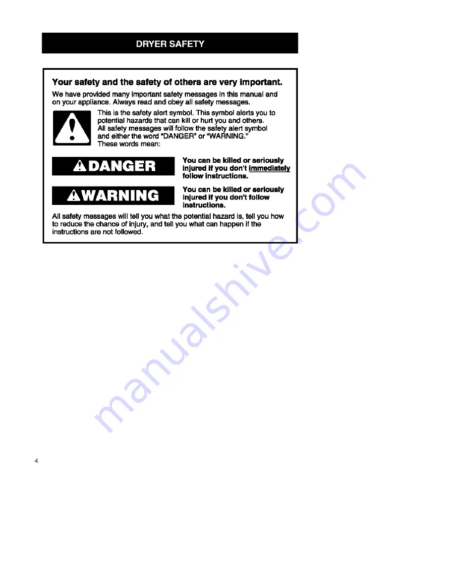 Kenmore 110-62612101 Owner'S Manual And Installation Instructions Download Page 4