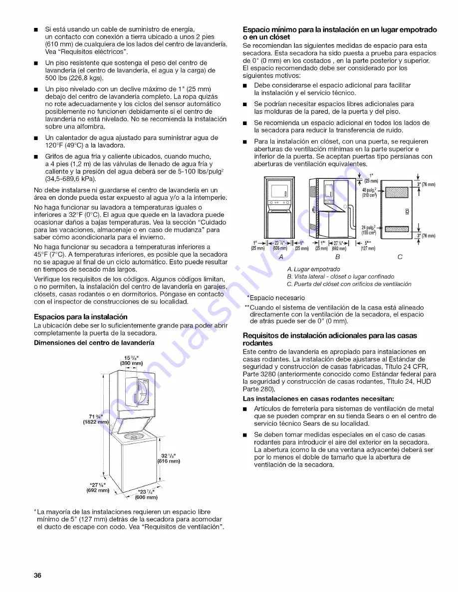 Kenmore 110.80754 Скачать руководство пользователя страница 36