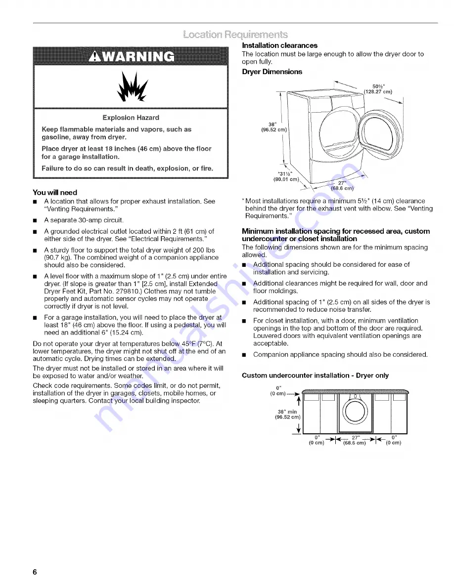 Kenmore 110.8586 Series Use And Care Manual Download Page 6