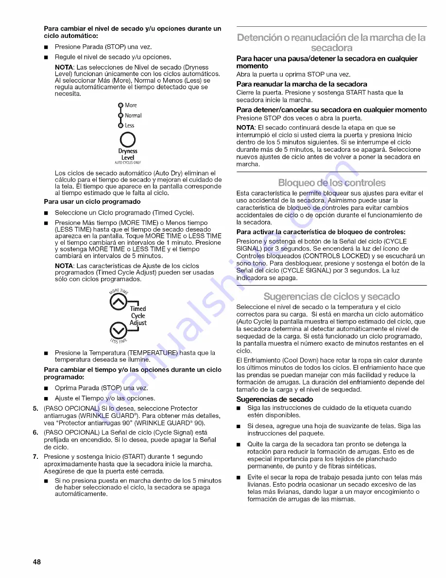 Kenmore 110.8756 Series Use And Care Manual Download Page 48