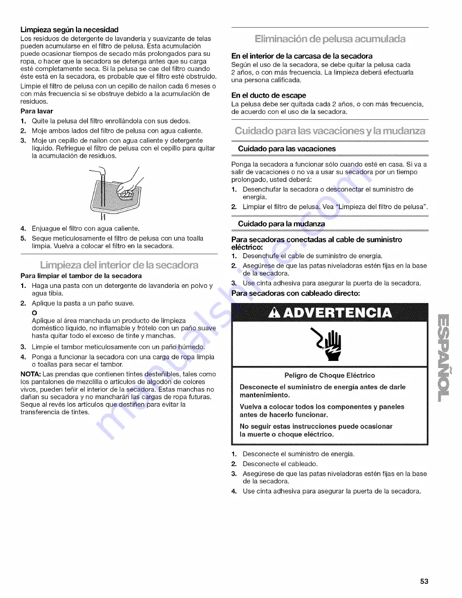 Kenmore 110.8756 Series Use And Care Manual Download Page 53