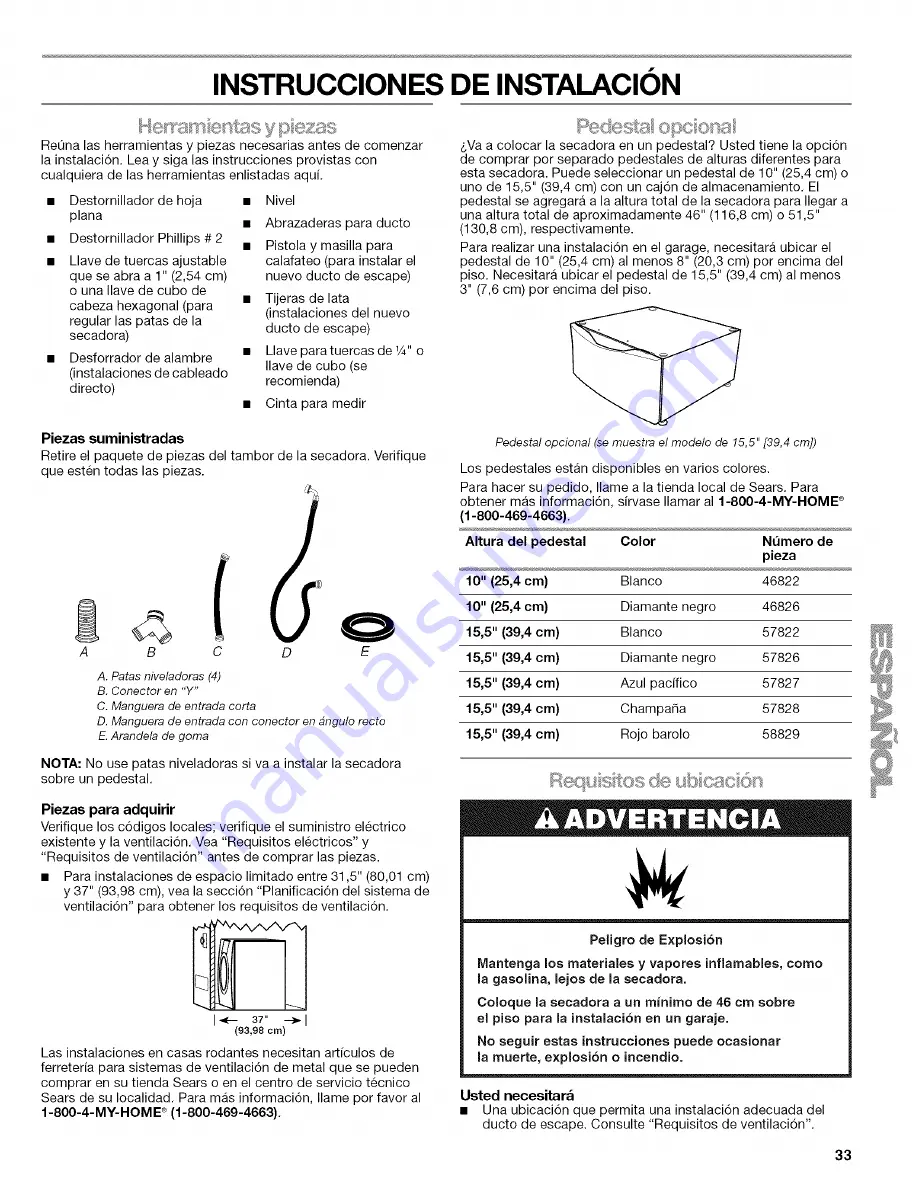 Kenmore 110.8770 Series Use & Care Manual Download Page 33