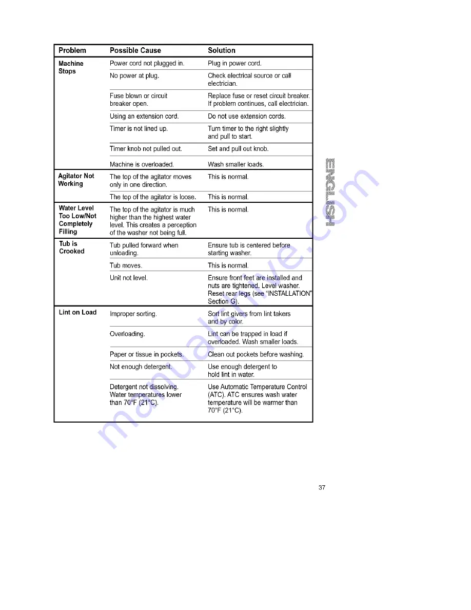 Kenmore 11020802990 and Owner'S Manual And Installation Instructions Download Page 37