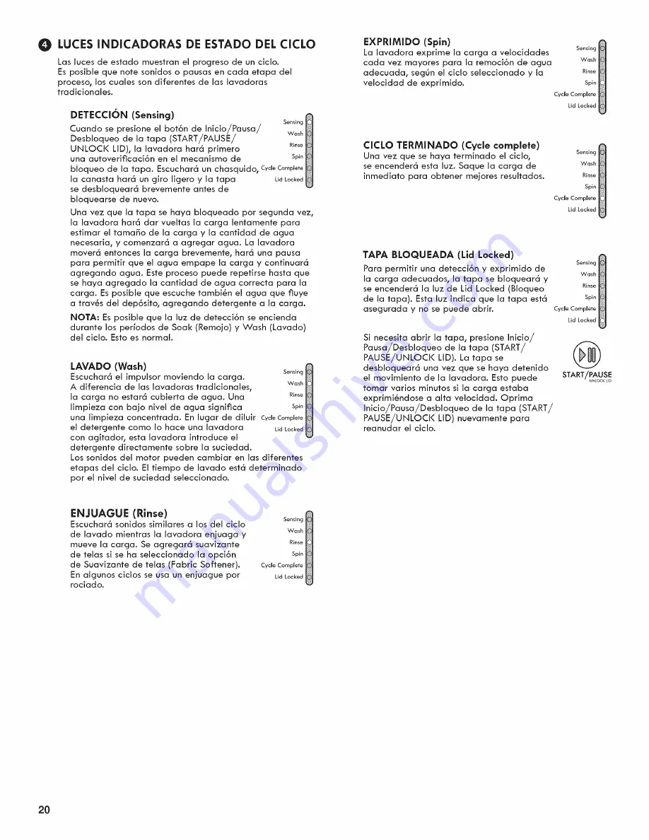 Kenmore 11026002011 Use And Care Manual Download Page 20