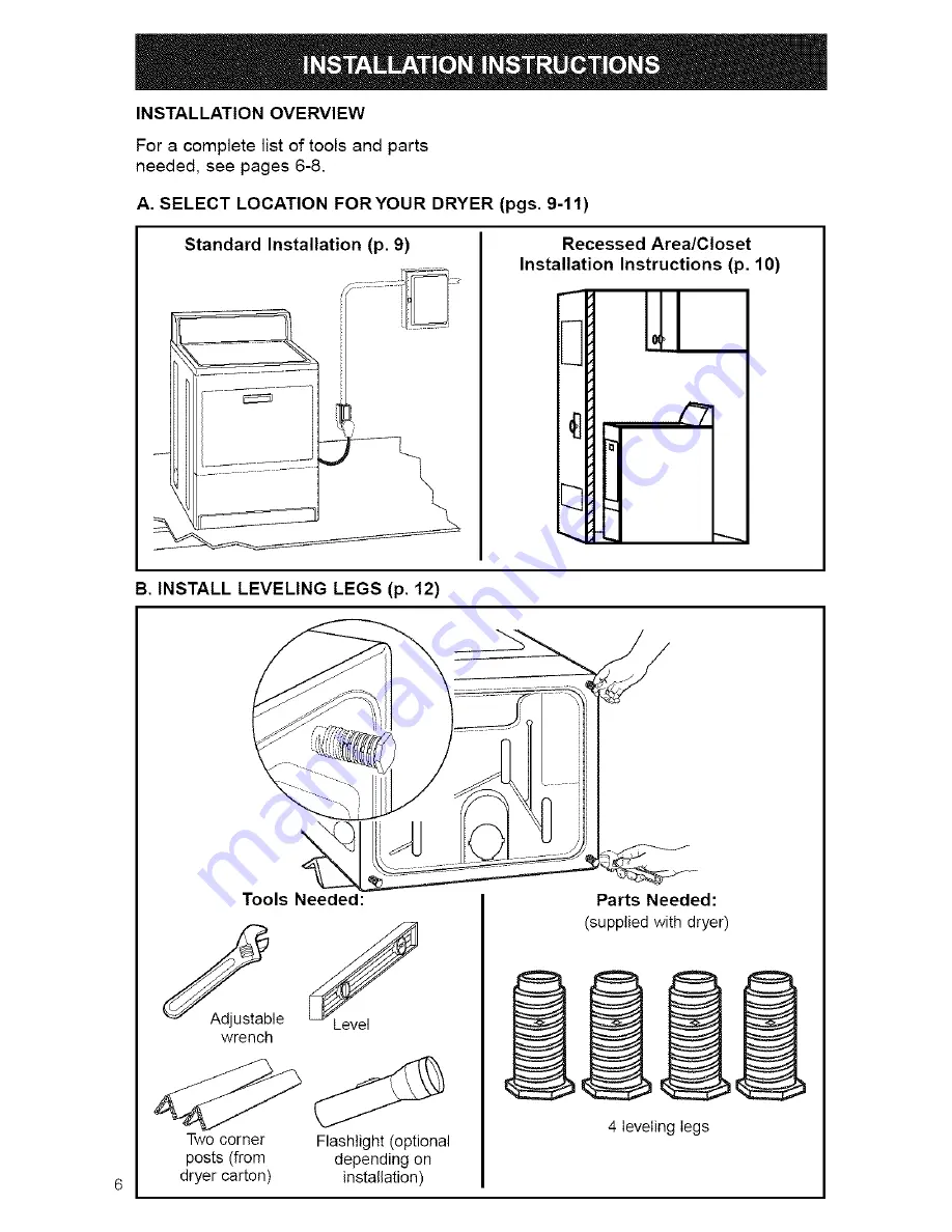 Kenmore 11069912990 Скачать руководство пользователя страница 6