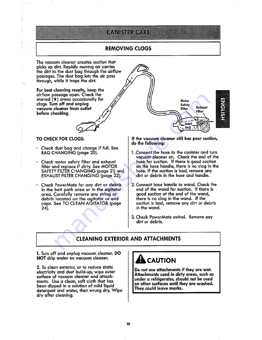 Kenmore 116.21514 Use & Care Manual Download Page 19