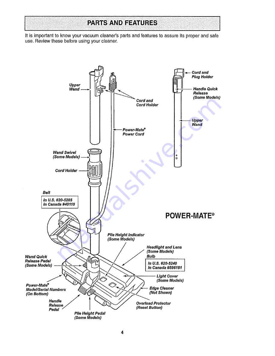 Kenmore 116.22512 Owner'S Manual Download Page 4