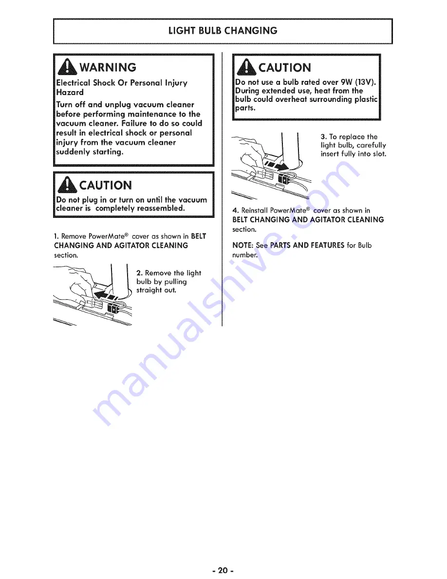 Kenmore 116.23104C Use & Care Manual Download Page 20