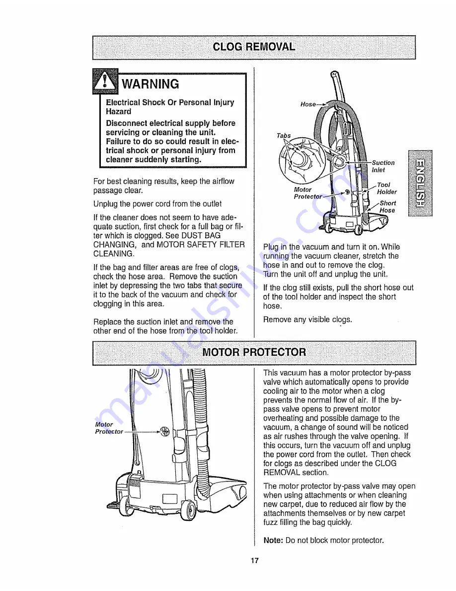 Kenmore 116.31200A Owner'S Manual Download Page 17