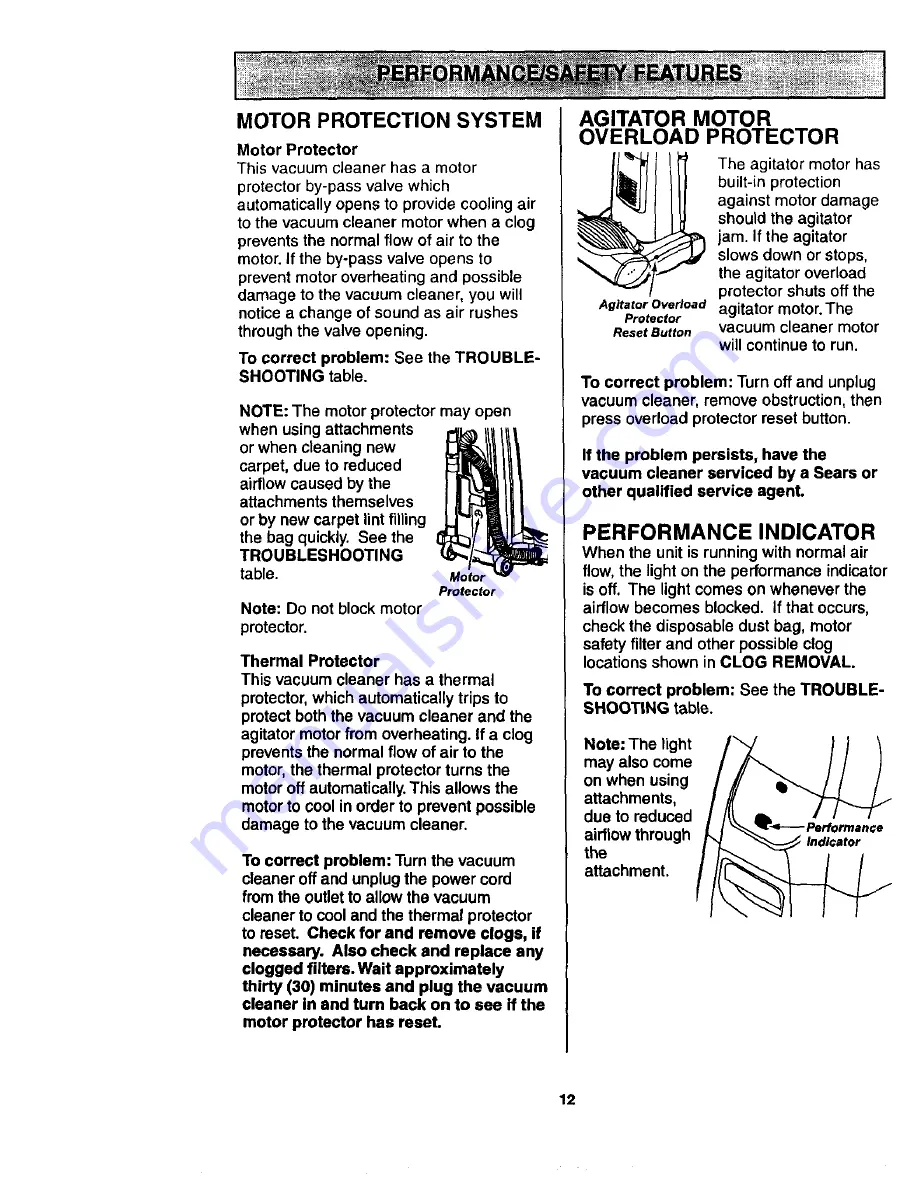 Kenmore 116,34923 Owner'S Manual Download Page 12