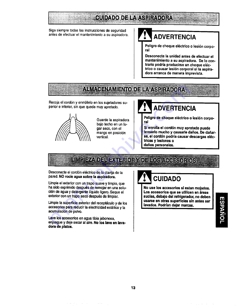 Kenmore 116,34923 Owner'S Manual Download Page 33